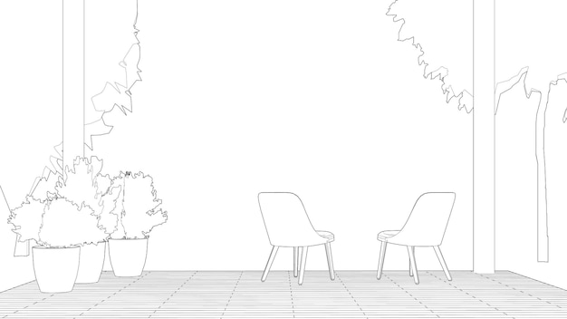 公園と風景のプロジェクトの3Dイラスト