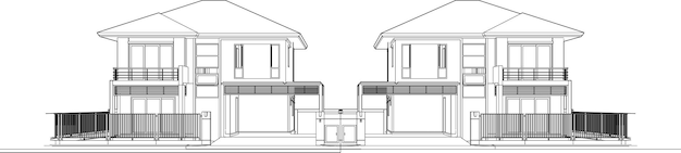 住宅プロジェクトの 3 D イラストレーション