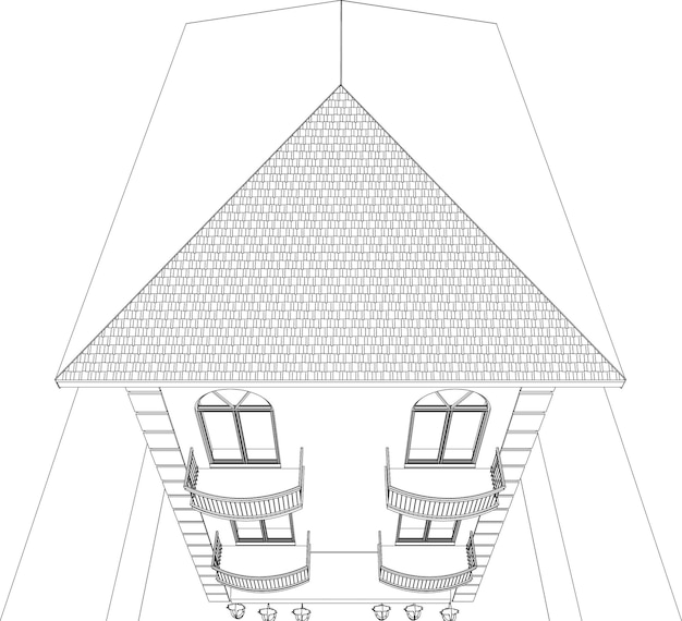 Illustrazione 3d di un progetto residenziale