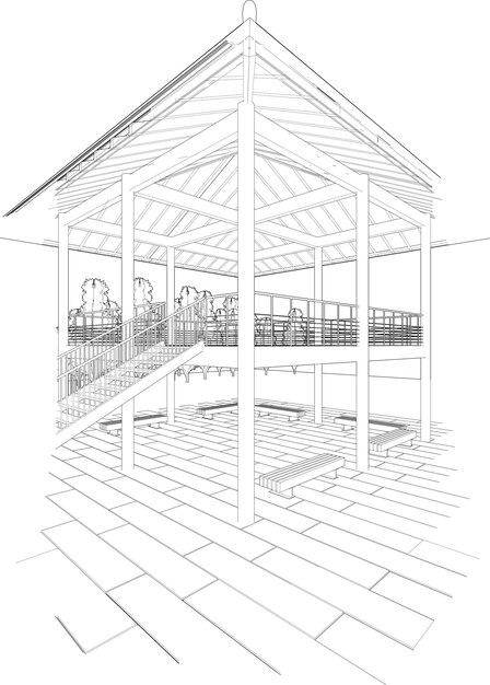 住宅プロジェクトの 3 D イラストレーション