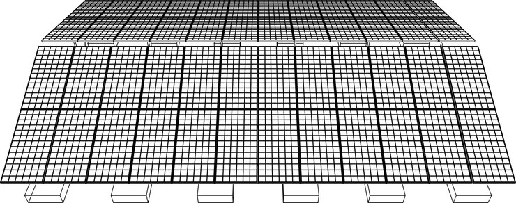 Vector 3d illustration of solar carport