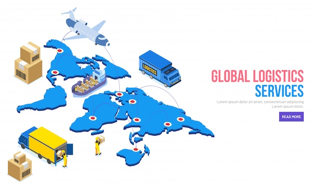 3d illustration of world map