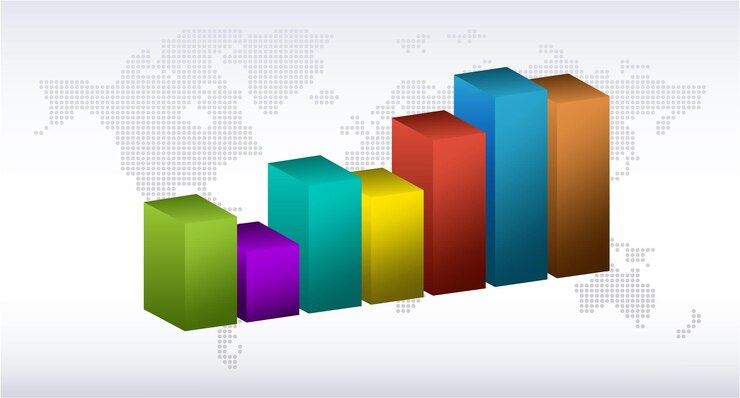 वेक्टर 3d infographic concept of economic growth and business success