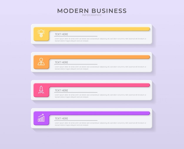 3D Infographic design organization chart process template with editable text.