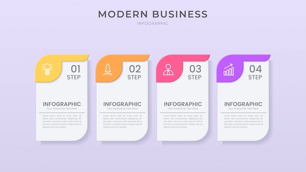 3D Infographic element design organization chart process template with editable text and papercut style.