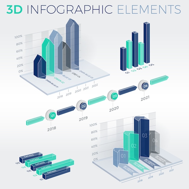 3D Infographic-elementen