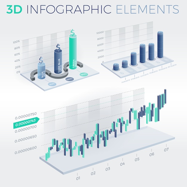 3D инфографики элементы