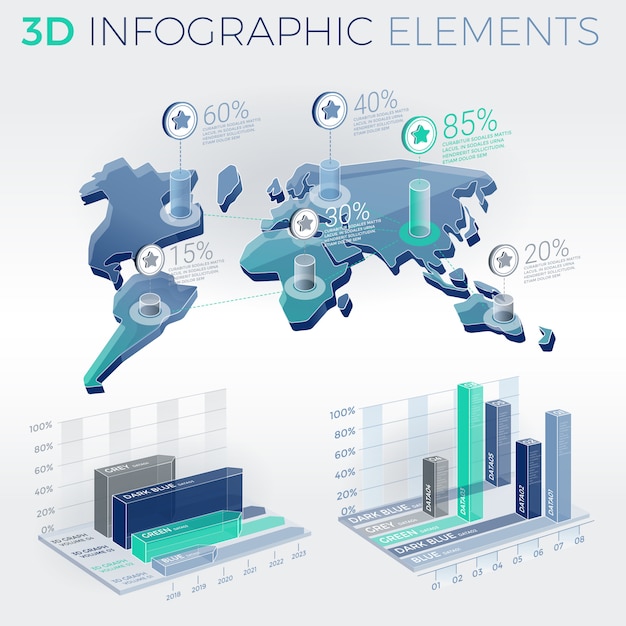 3D инфографики элементы