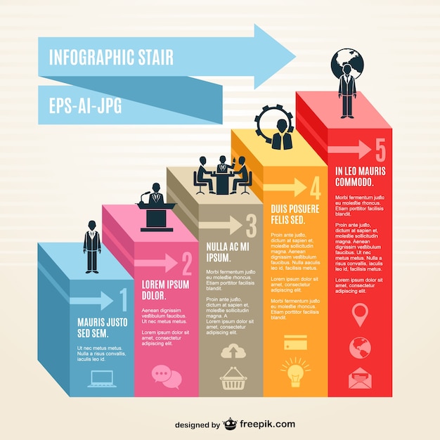 3d Infographic stair