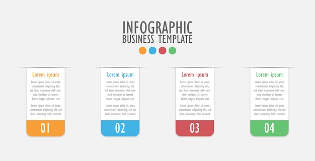 3D infographic template four options, Business diagram