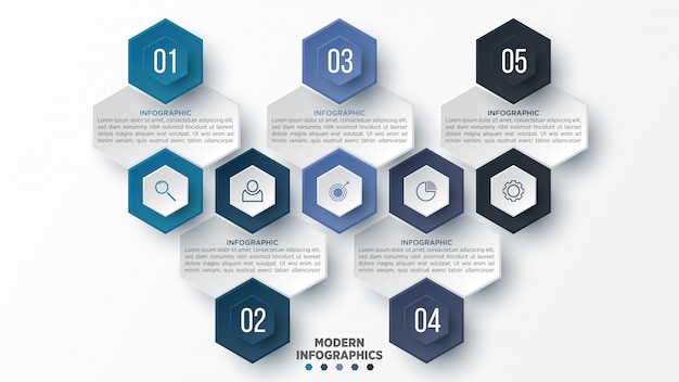  3D infographic template for presentation. Business data visualization. Abstract elements. Creative concept for infographic.