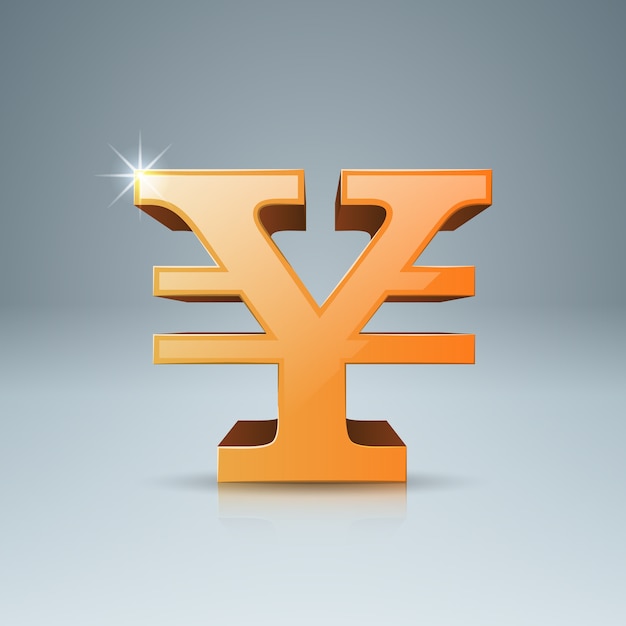 Vector 3d infographic.yen, money icon.