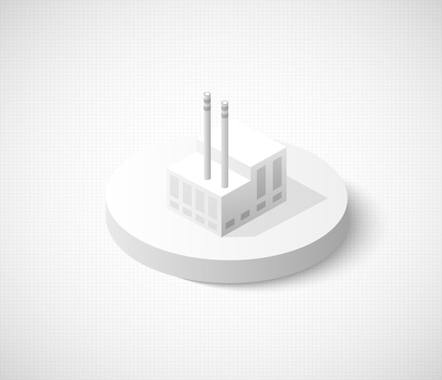 3D isometric city icon