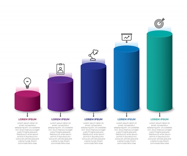 Vector 3d isometric colorful infographic