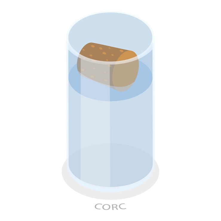 Vector 3d isometric flat illustration of buoyancy force item 3