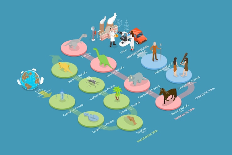 Vector 3d isometric flat vector conceptual illustration of earth time scheme