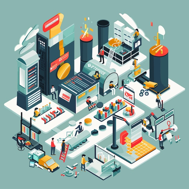 3D_Isometric_Flat_Vector_Conceptual_Illustration 3D_이소메트릭_플래트_터_콘셉투얼_일러스트레이션