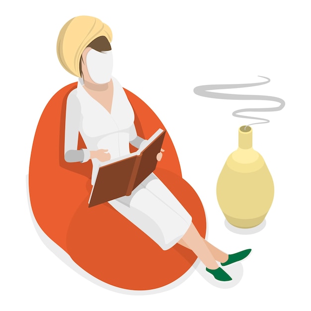 3d isometric flat vector illustration of aromatherapy procedures female treatment therapy item 2