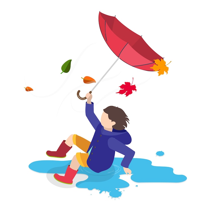 वेक्टर 3d isometric flat vector illustration of autumn cozy moments leaf collecting crunchy piles and cozy