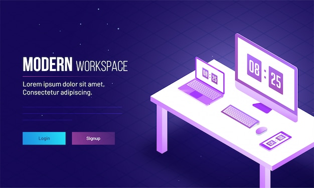 3D isometric laptop