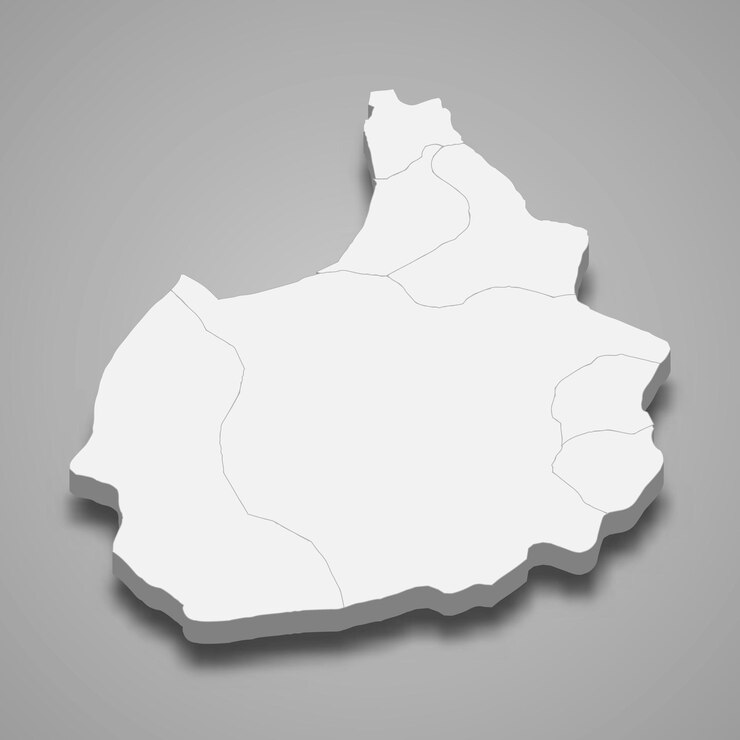 Vector 3d isometric map of aksaray is a province of turkey