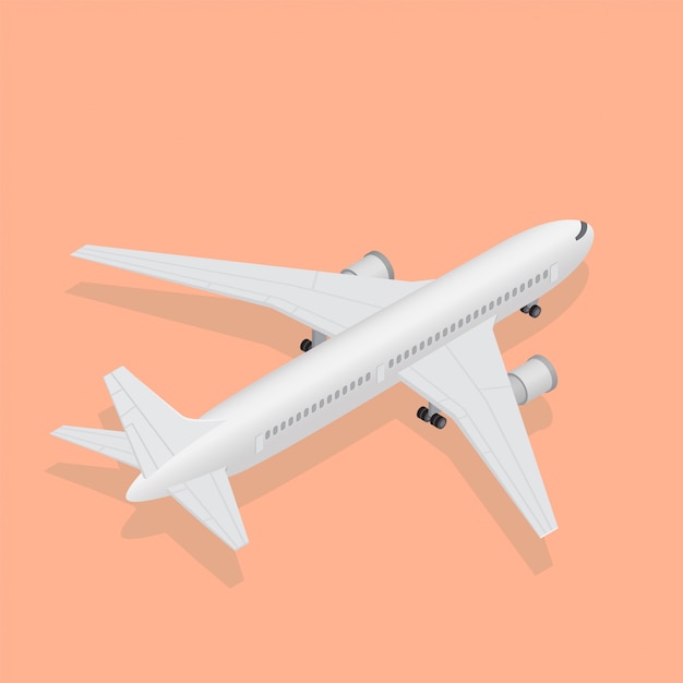 3d isometric plane, high quality transport.