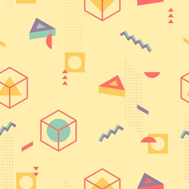 3D Isometric seamless background, vector graphics, eps 10