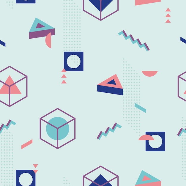 3D Isometric seamless background, vector graphics, eps 10