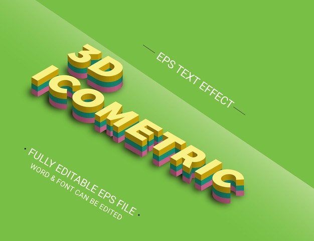 3d isometric text effect