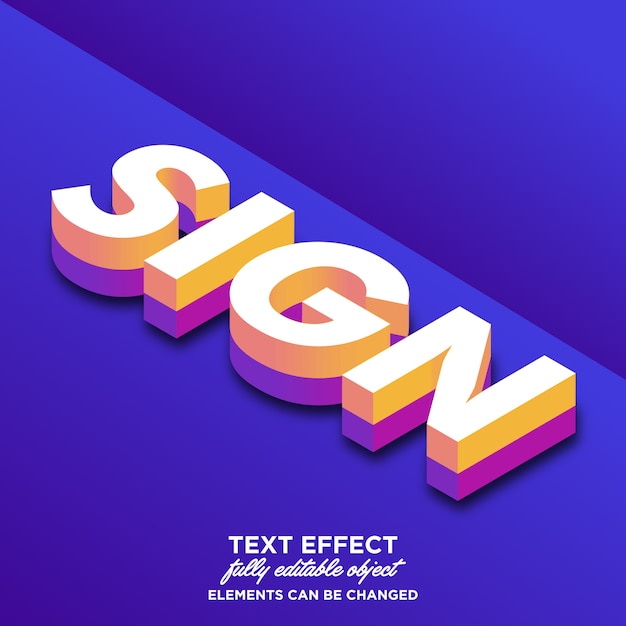 3d isometrisch lettertype-effect