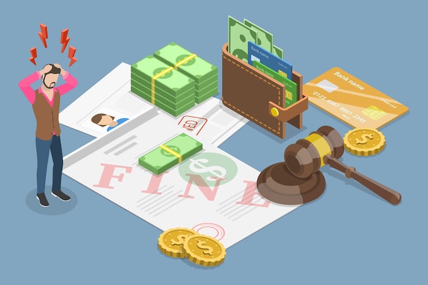 3D-isometrische platte vector conceptuele illustratie van Fine