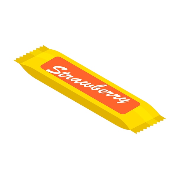 Vector 3d isometrische platte vectorset van snackpakketten chocolade en koekjes item 3