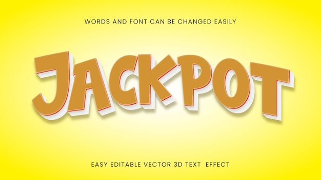 3d jackpot text style design