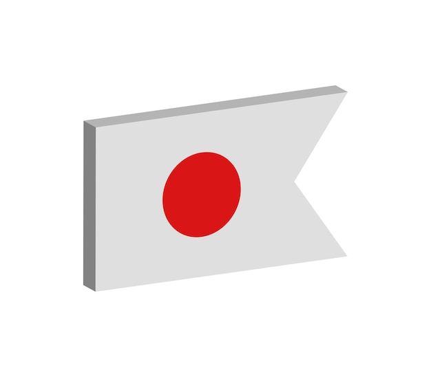 3d japan flag