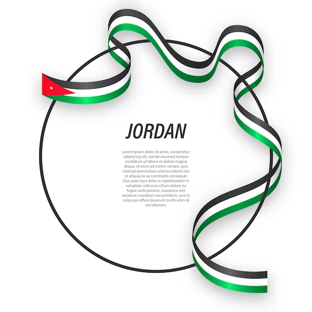 3d Jordan with national flag. 