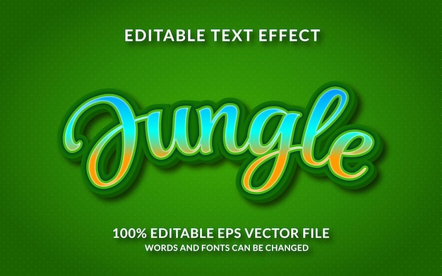 3d jungle-teksteffect