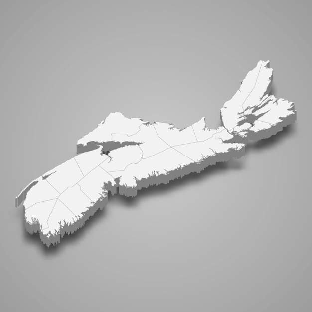 3d-kaart provincie van canada