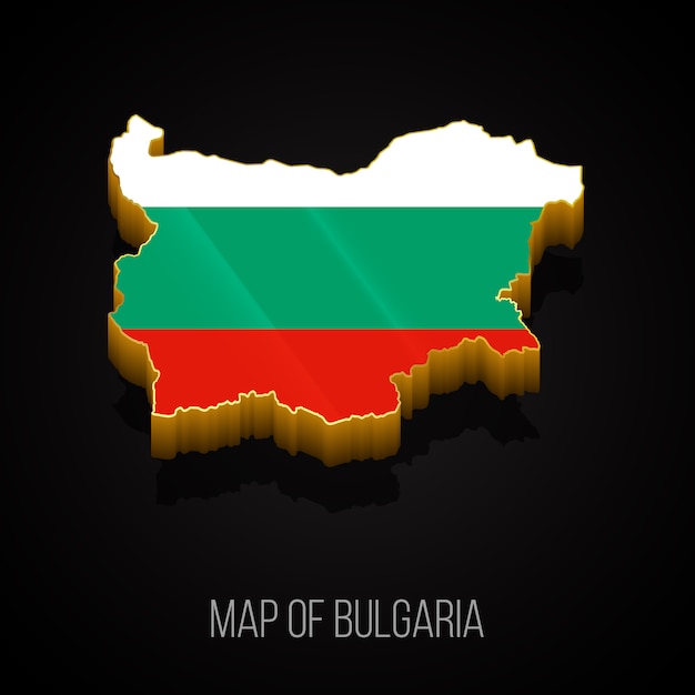 3D-kaart van Bulgarije