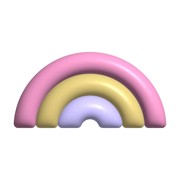 3d kleurrijke regenboog