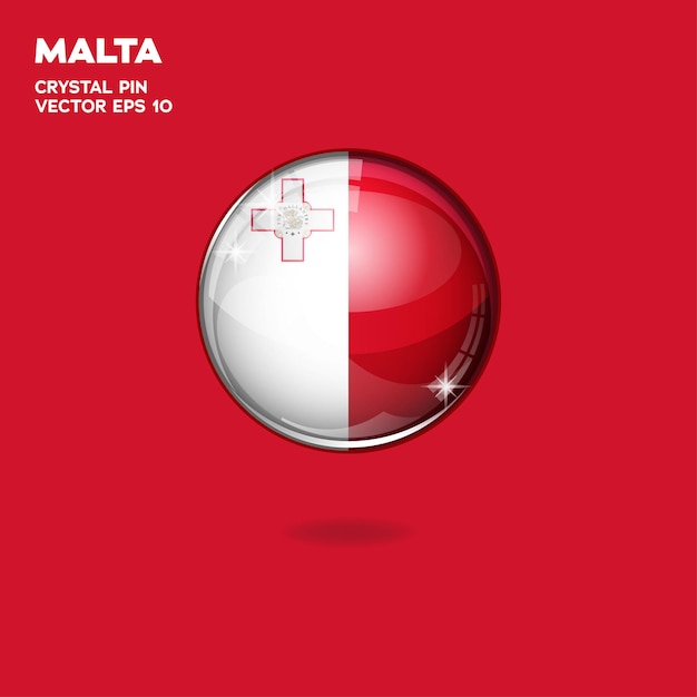 3D-knoppen met vlag van Malta