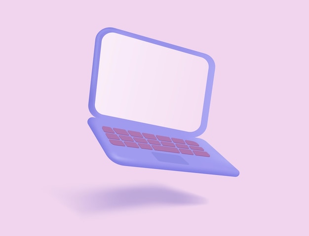 3d-laptop vector illustratie 3d-stijl laptop