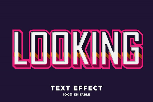 3d layer outline text effect
