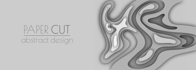 Vector 3d layout of the cover banner leaflet in the style of cut paper abstract smooth shapes create the effect of depth and space abstract background for creative design and creative ideaxa