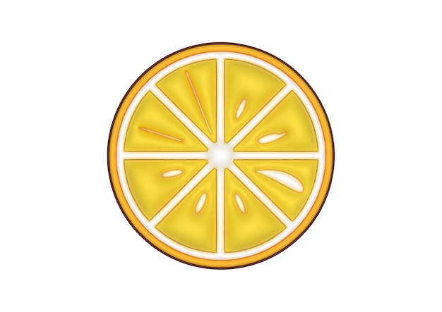 3d lemon slice