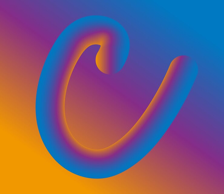 Vector 3d letter c