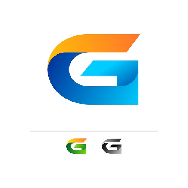 Modello di progettazione del logo 3d lettera g.