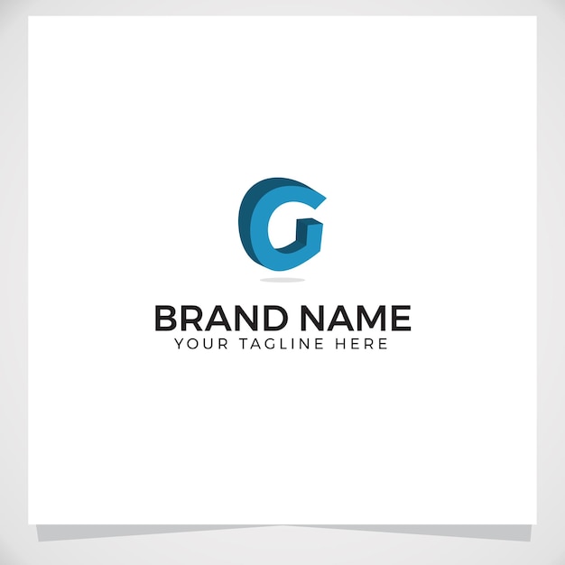 3d letter G logo template