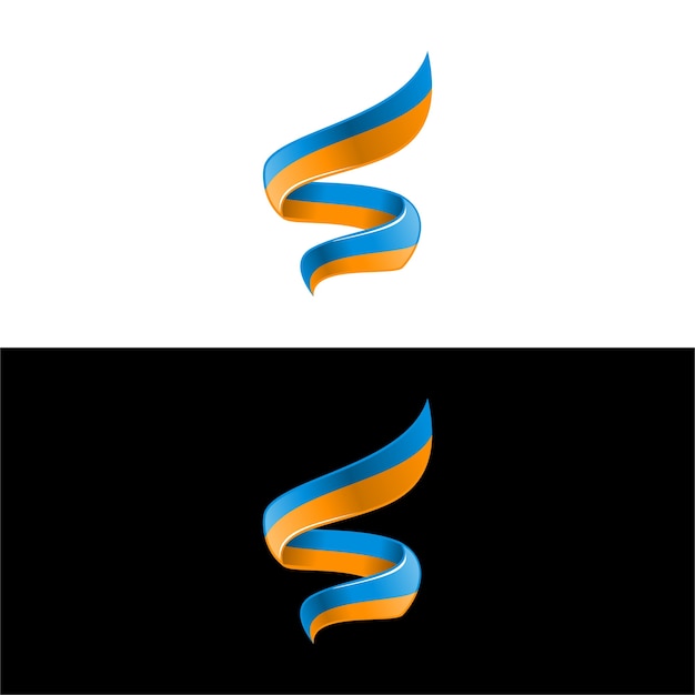 3d letter s moderne logo gratis download