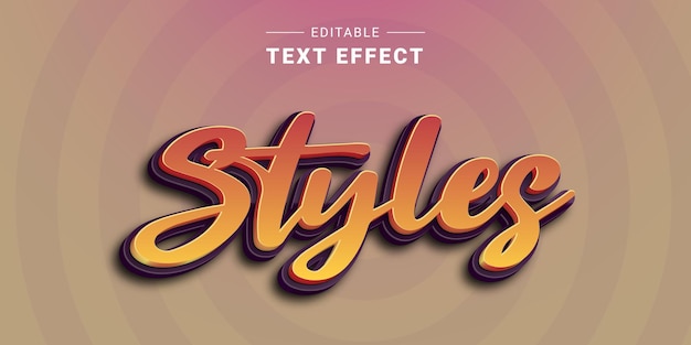 Vector 3d lettering typography text effect