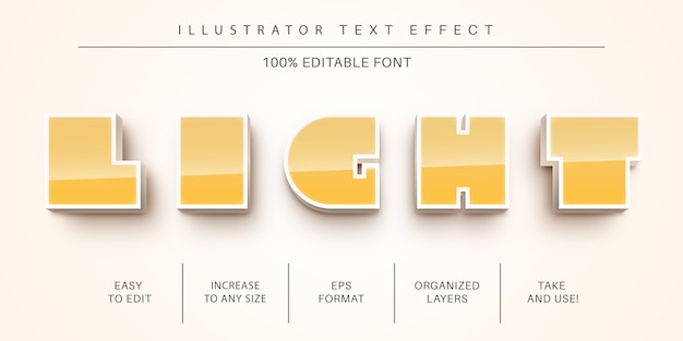3d light text effect font style